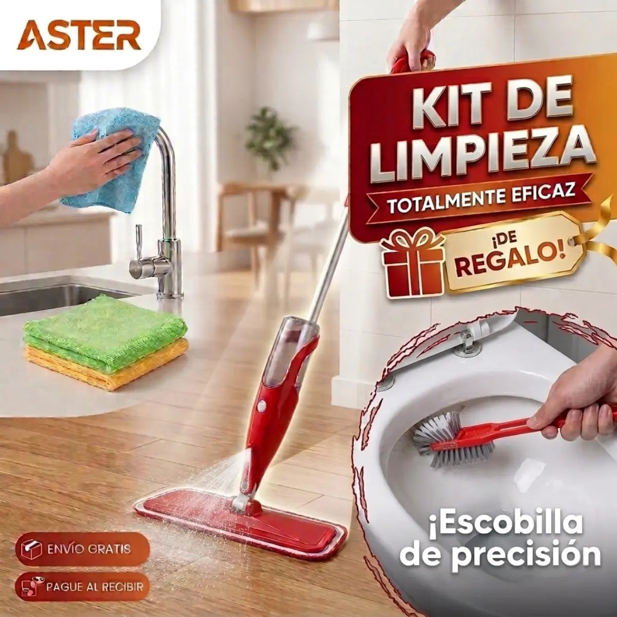 Trapero Spray de Microfibra + Kit de Limpieza GRATIS
